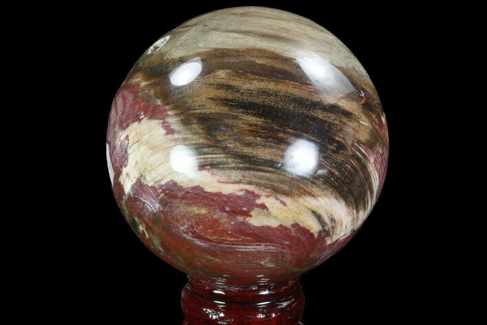 Colorful Petrified Wood Sphere - Madagascar #92997